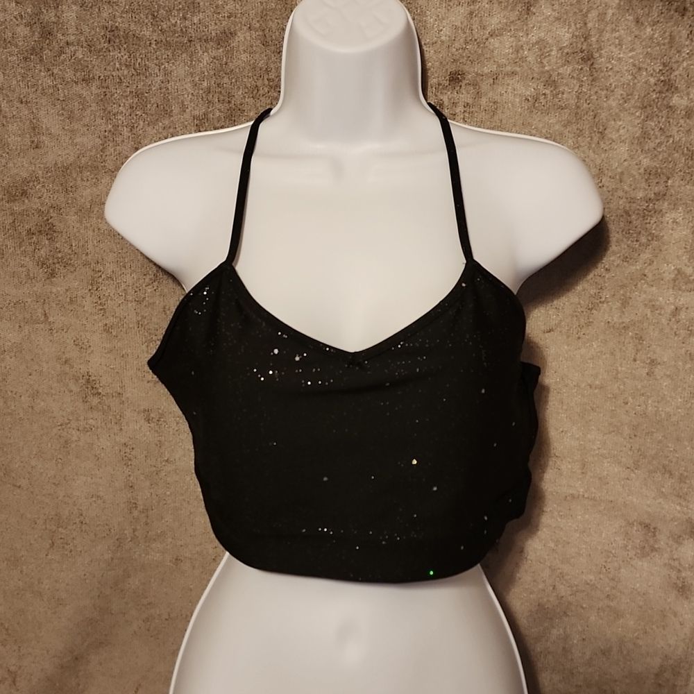 DKNY SPORT Women's Star-Print Low-Impact Sports Bra